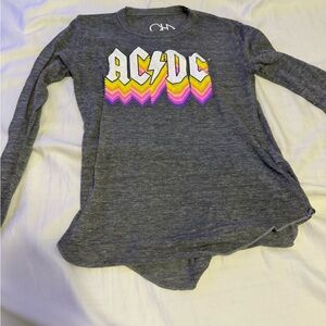 Chaser Gray AC/DC Kids Long Sleeve Shirt